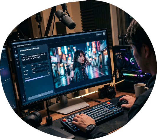 生成AIを活用した映像コンテンツ制作イメージ